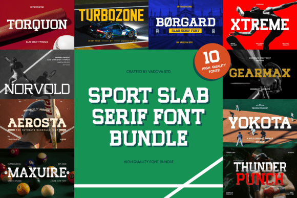 Bold Typography for Athletic Brands: The Sport Slab Serif Collection