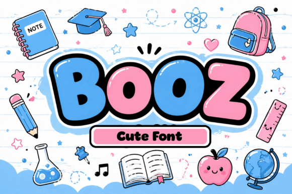 Booz: A Playful Bubble Typeface for Creative Branding