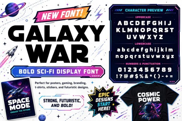 Galaxy War: A Sci-Fi Typeface for Bold, Modern Design