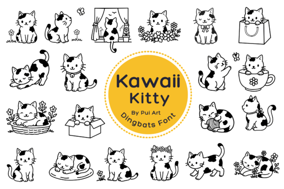 Kawaii Kitty Doodle: A Playful Font for Creative Projects