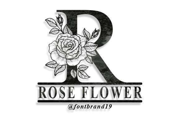 Split Rose Flower Monogram: A Font with Botanical Elegance