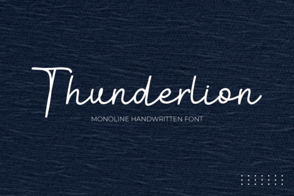 Thunderlion: The Monoline Font with Modern Grace