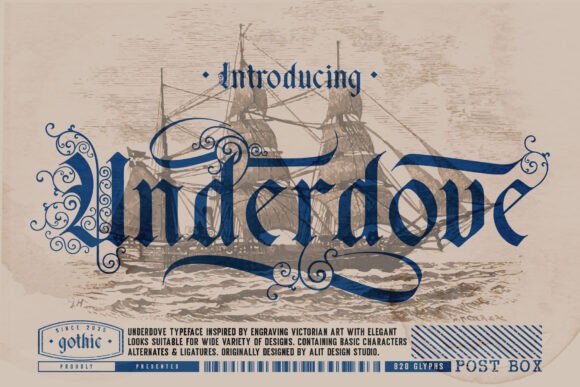 Underdove Typeface: Where Victorian Craft Meets Modern Edge