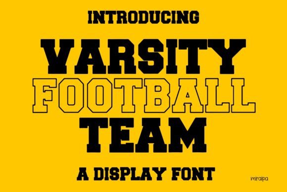 Varsity Football Team: A Modern Display Typeface for Bold Branding