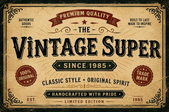 Vintage Super: A Typeface with Timeless Character
