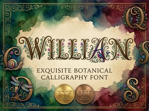 William: A Typeface Where Every Letter Blooms